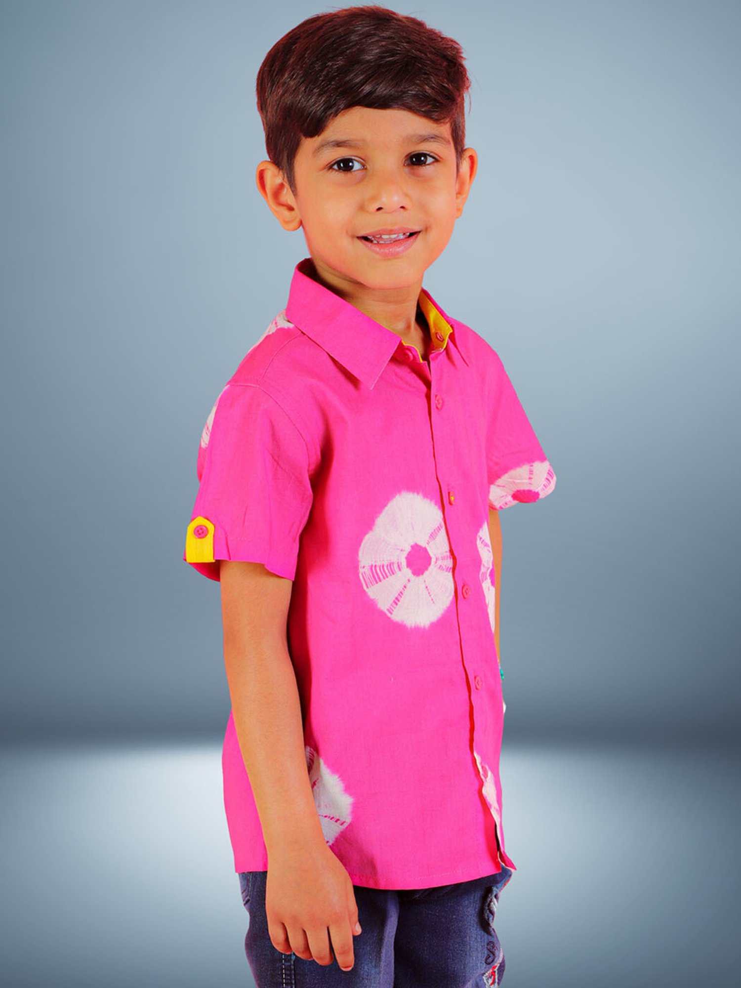 Lil Drama Kids Dark Pink Printed Shirt
