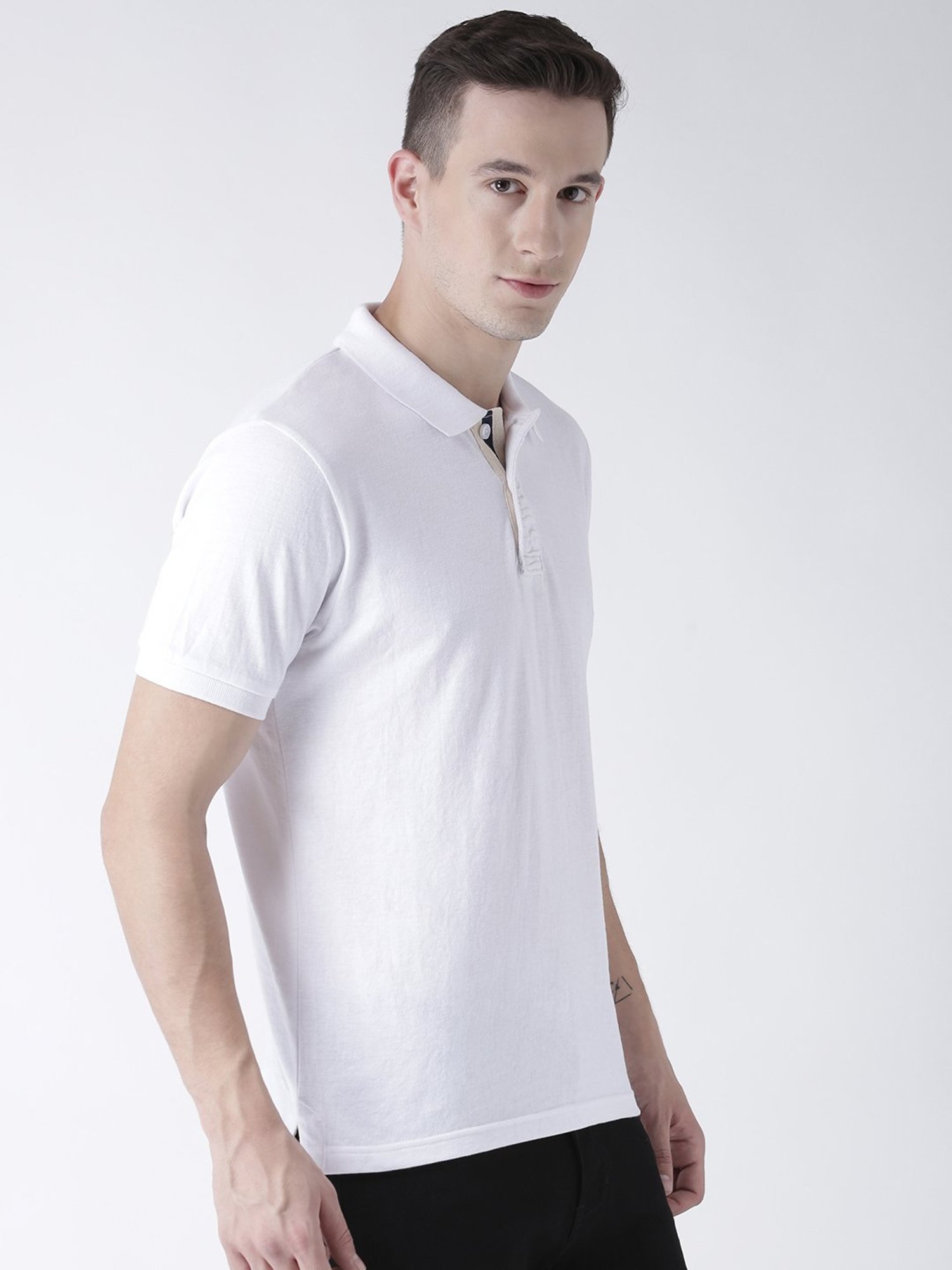 Club York White Polo T-Shirt