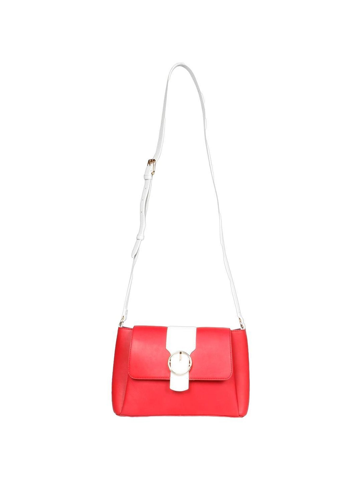 Favore Red Striped Small Sling Handbag