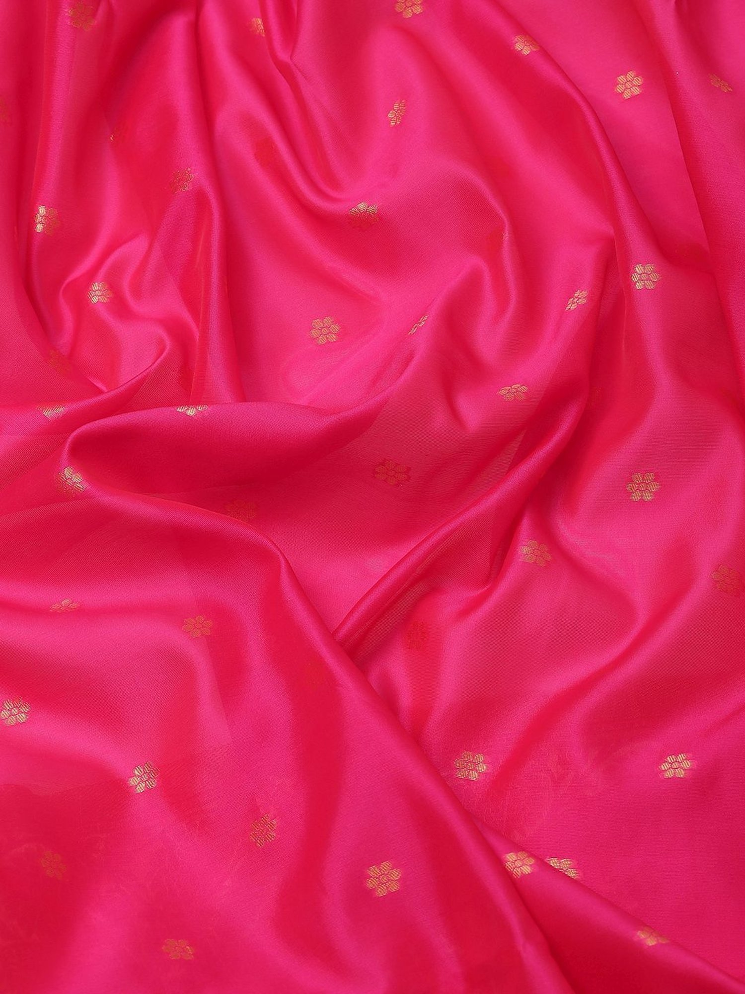 KSUT Pink Silk Woven Saree With Unstitched Blouse