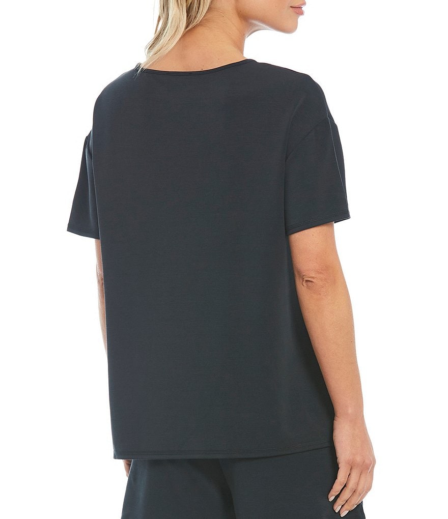 Westbound Soft Cozy Short Sleeve Jewel Neck Pullover