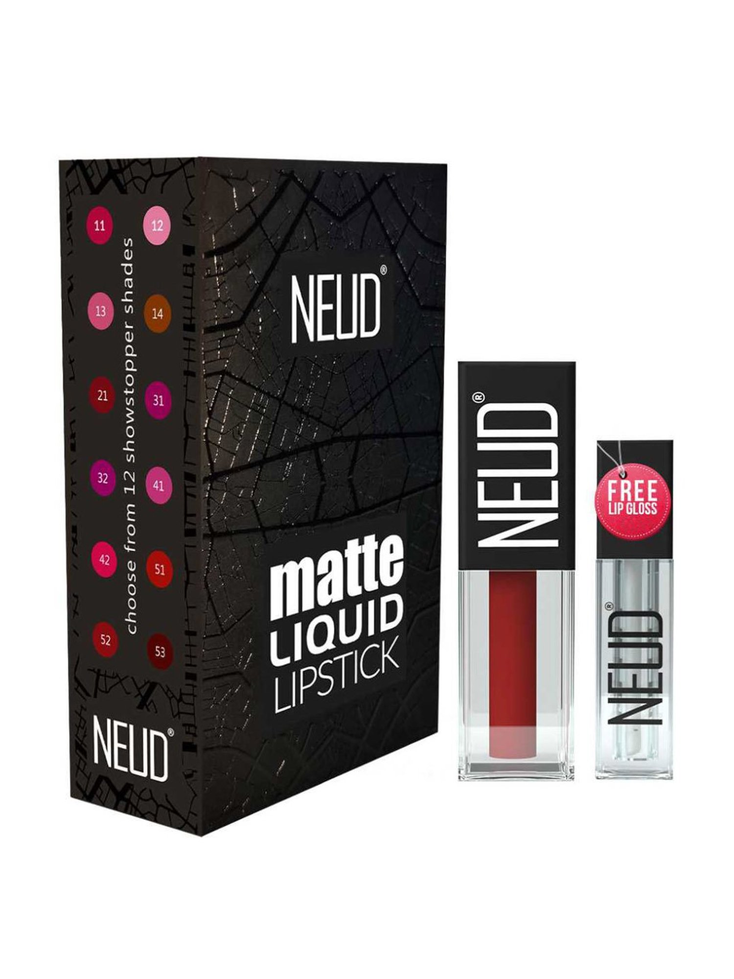Neud Matte Liquid Lipstick Combo Boss Lady & Perfect Pout with Two Lip Gloss Free