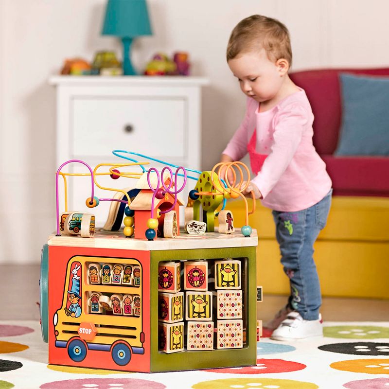 B. toys Wooden Activity Cube - Youniversity