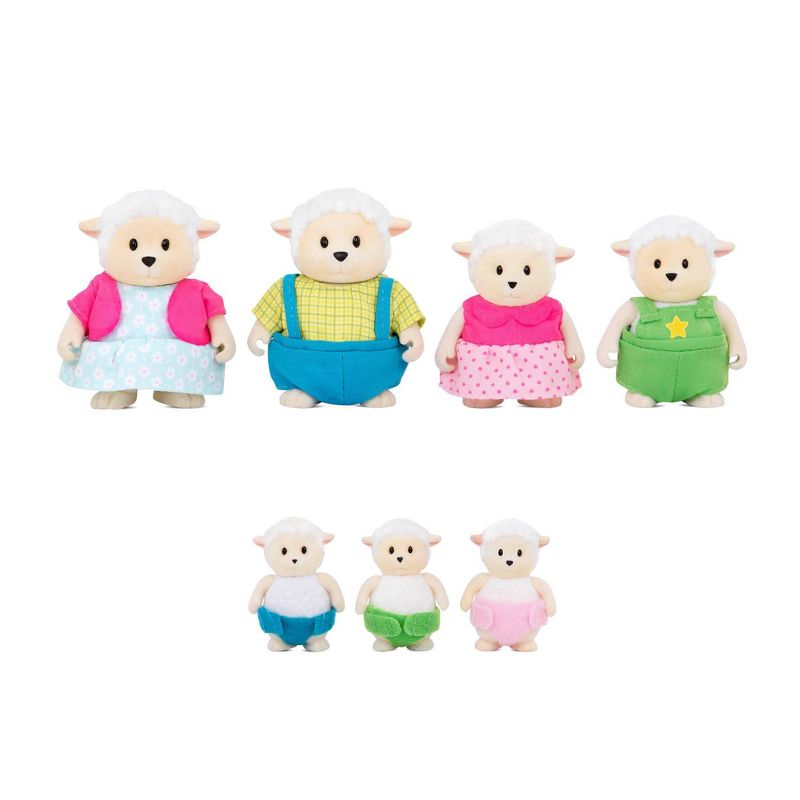 Li'l Woodzeez Miniature Animal Figurine Set - Curlycuddles Sheep Family