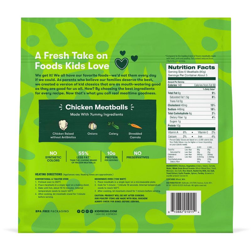Kidfresh Mighty Meaty Frozen Chicken Meatballs - 13.2oz