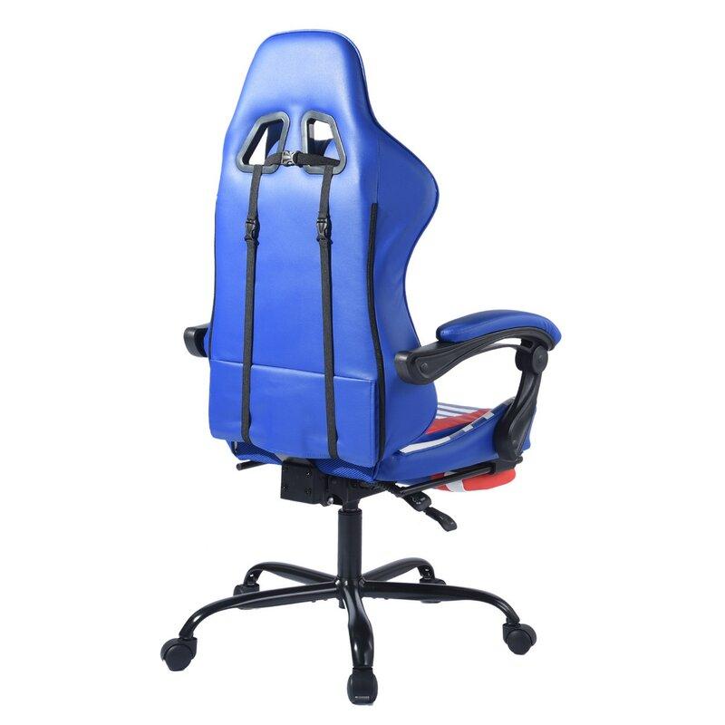 Gaming Chair with comfort Lumbar and Ergonomic Footrest , Office Computer Chair