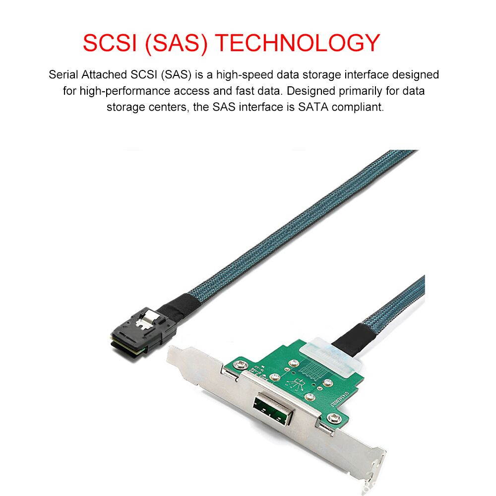 Weastlinks SFF-8088 to SFF-8087 Server Power Cable Sff-8087 Computer Hard Drive Data Transfer Cable 1m