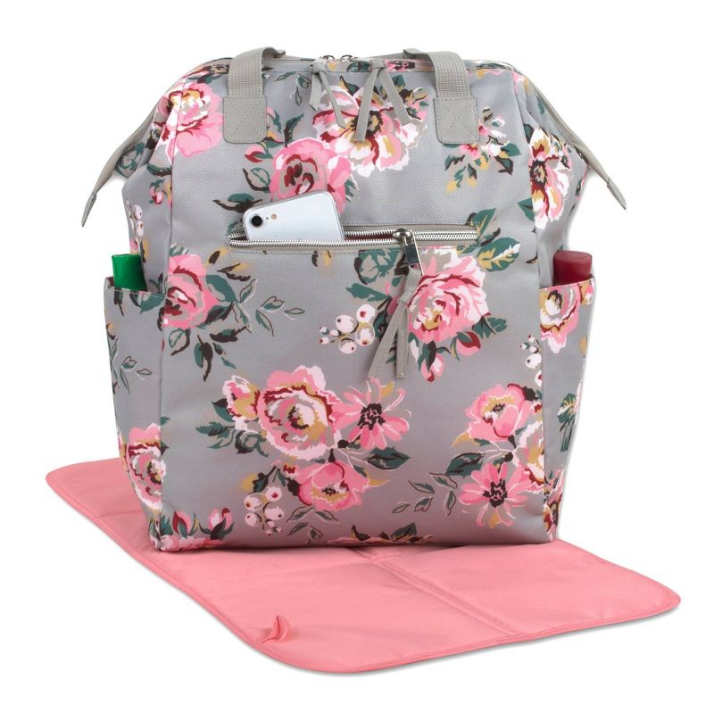 Baby Essentials Floral Wide Frame Diaper Bag Backpack