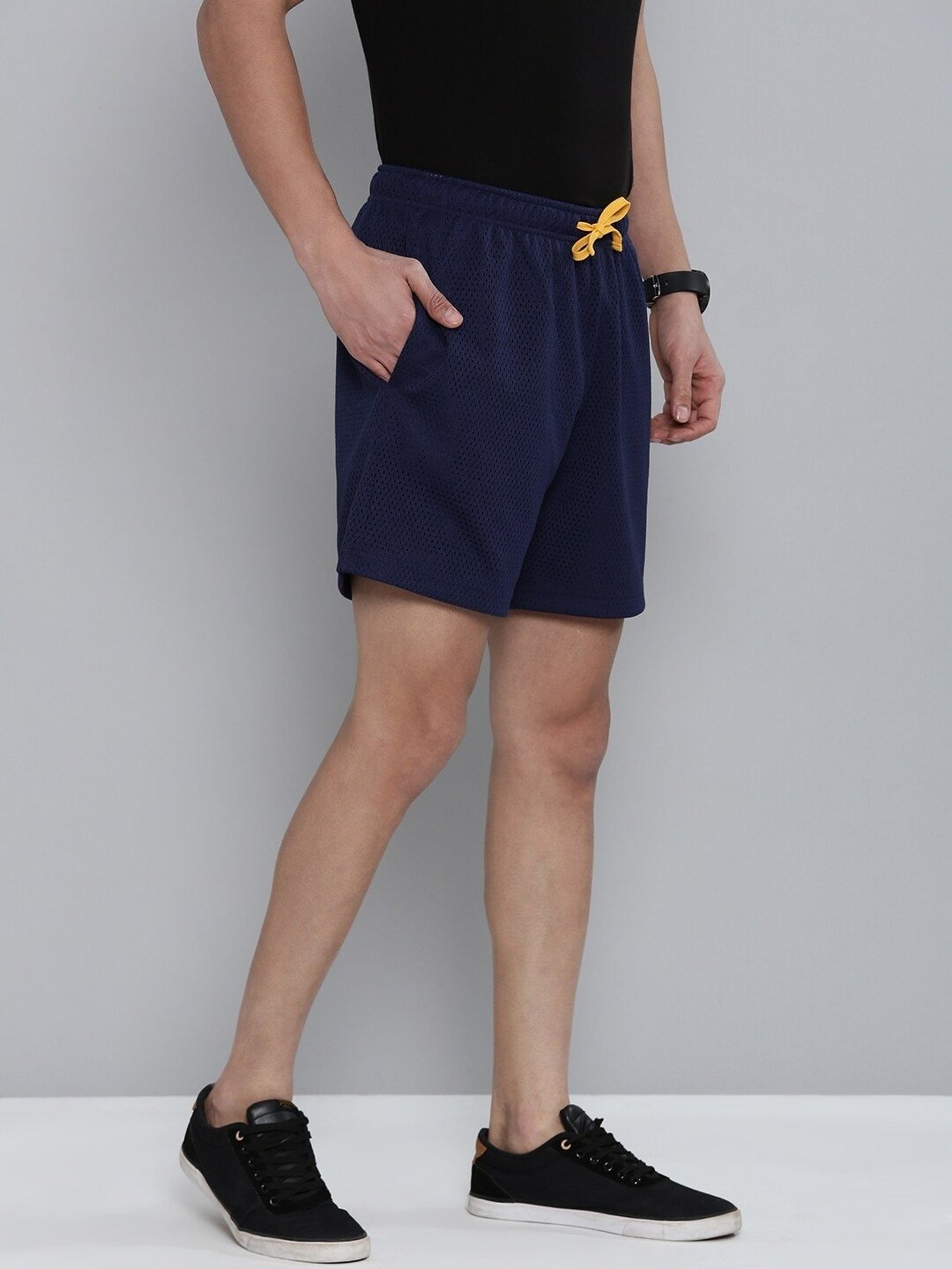 Levi's Blue Regular Fit Self Pattern Shorts