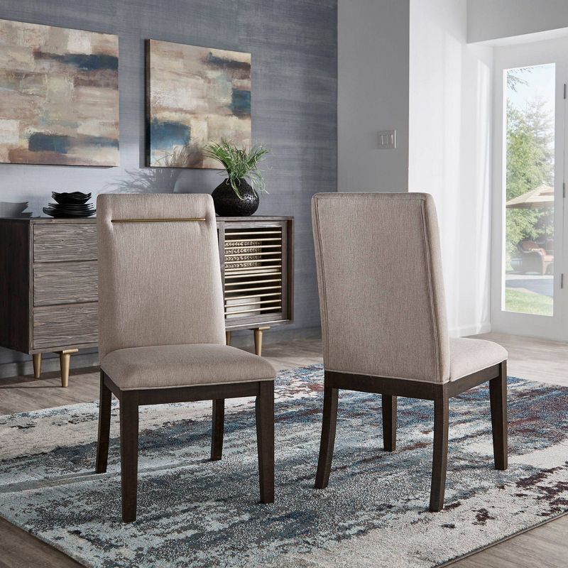 Set of 2 Baxter Espresso Finish Dining Chairs Brown - Inspire Q