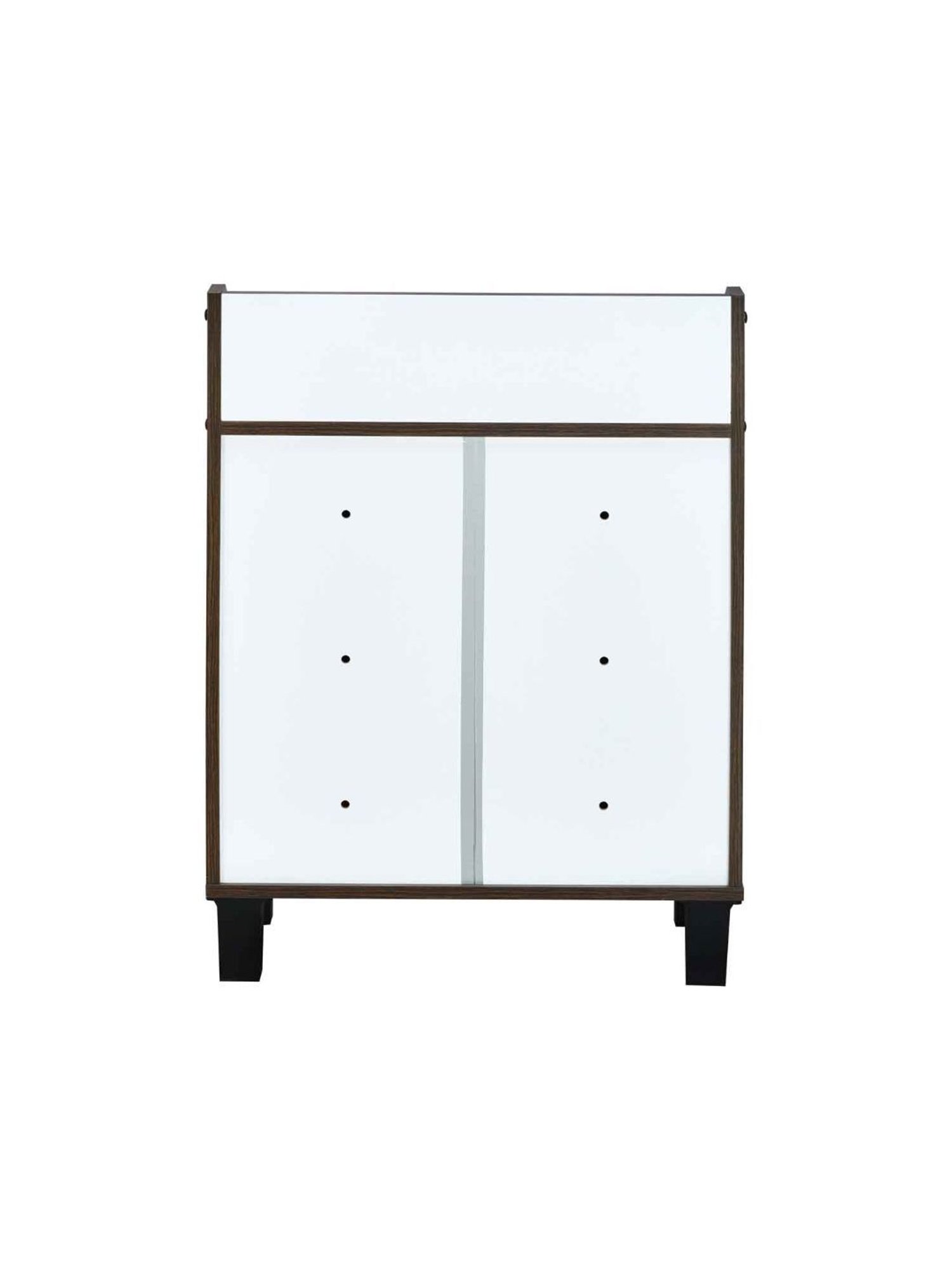 @home Aze Walnut Brown & White Engineered Wood Shoe Cabinet