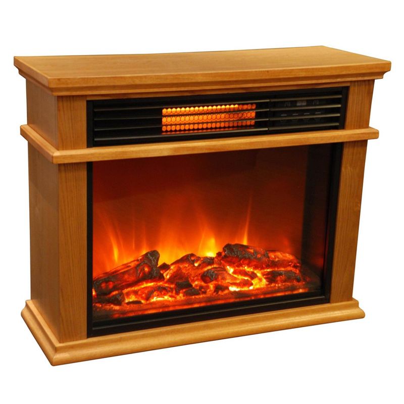 LifeSmart LifePro 3 Element Portable Electric Infrared Fireplace Heaters (Pair)