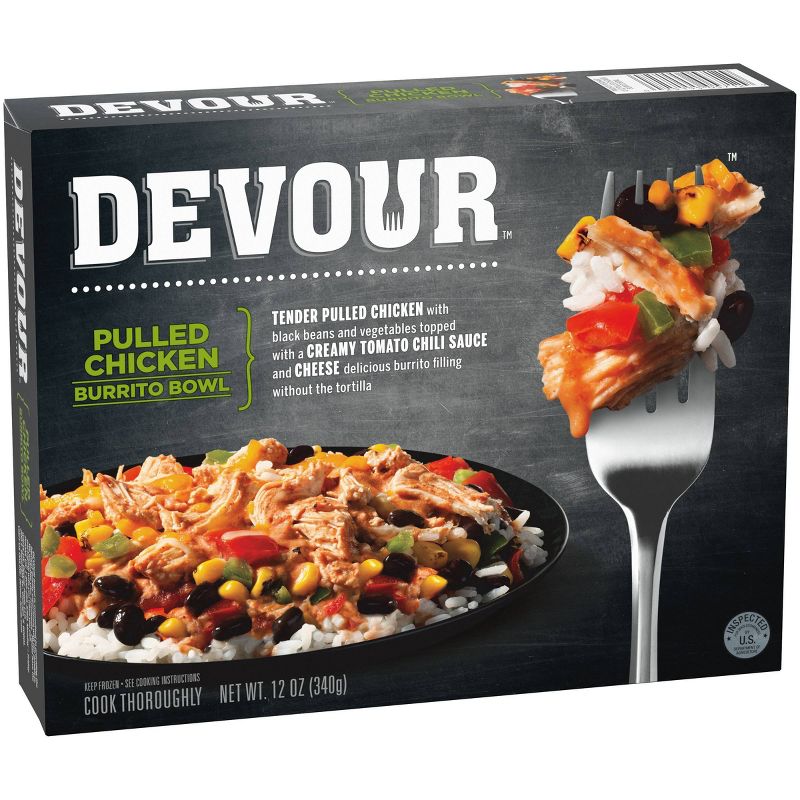 Devour Frozen Pulled Chicken Burrito Bowl - 12oz