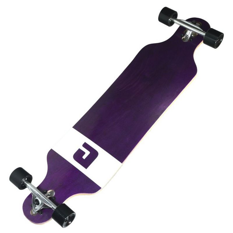 MBS 40014 Atom Drop Through 40-Inch Maple Longboard Skateboard Cruiser, Purple Veneer