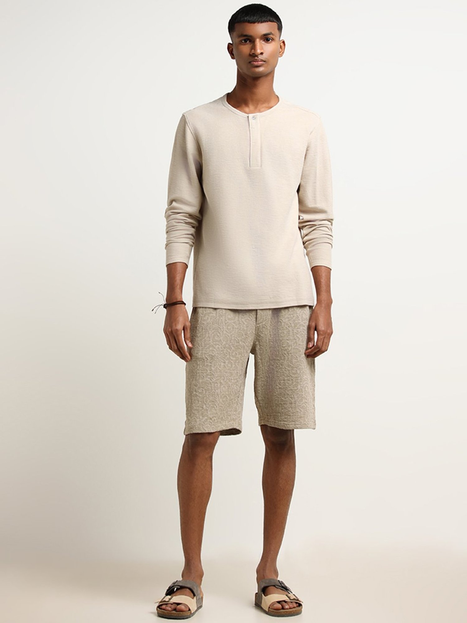 ETA by Westside Dark Taupe Relaxed-Fit Shorts