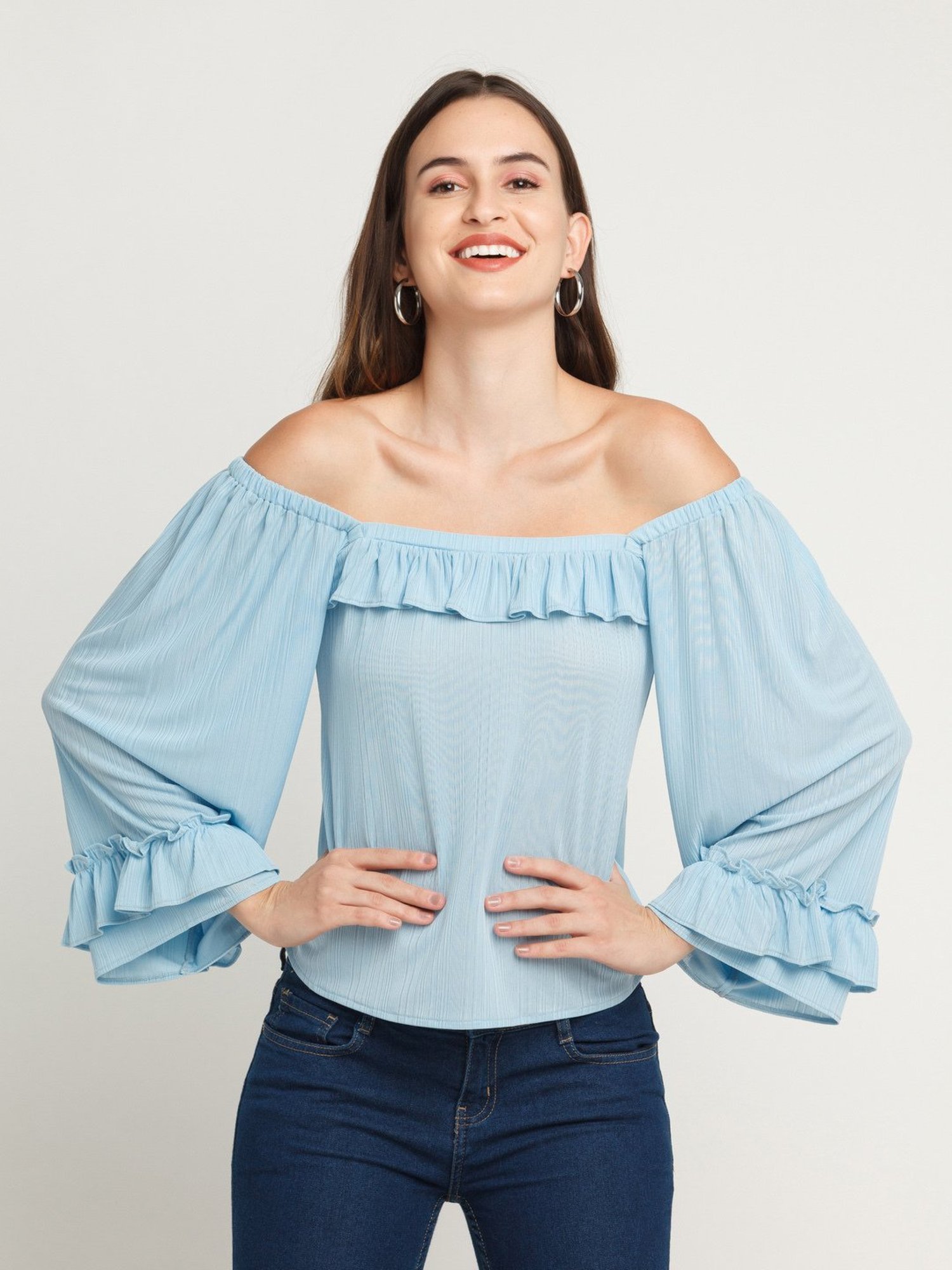 Zink London Blue Regular Fit Top