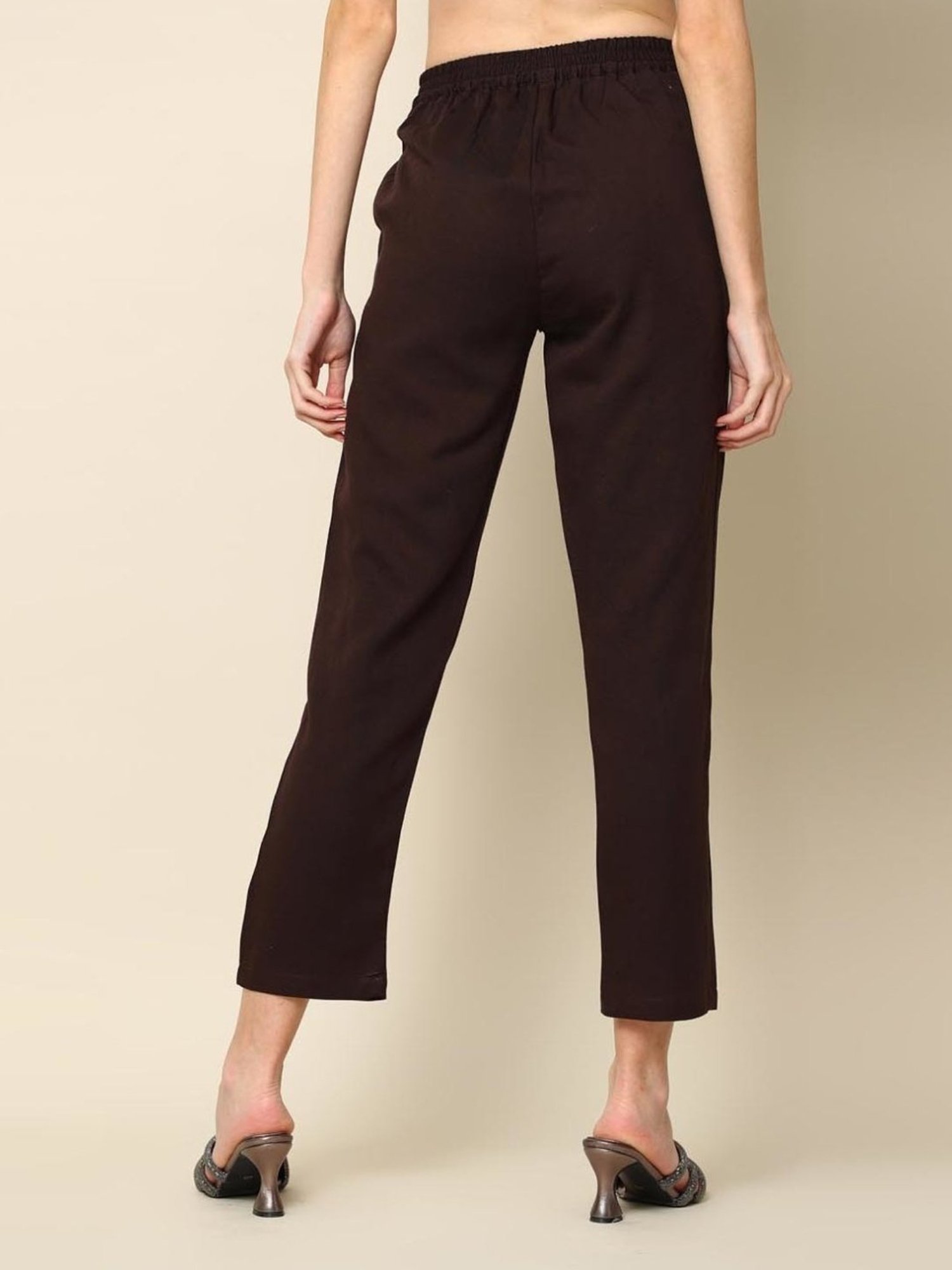 Saltpetre Classic Tencel Tapered Coffee Brown Trousers