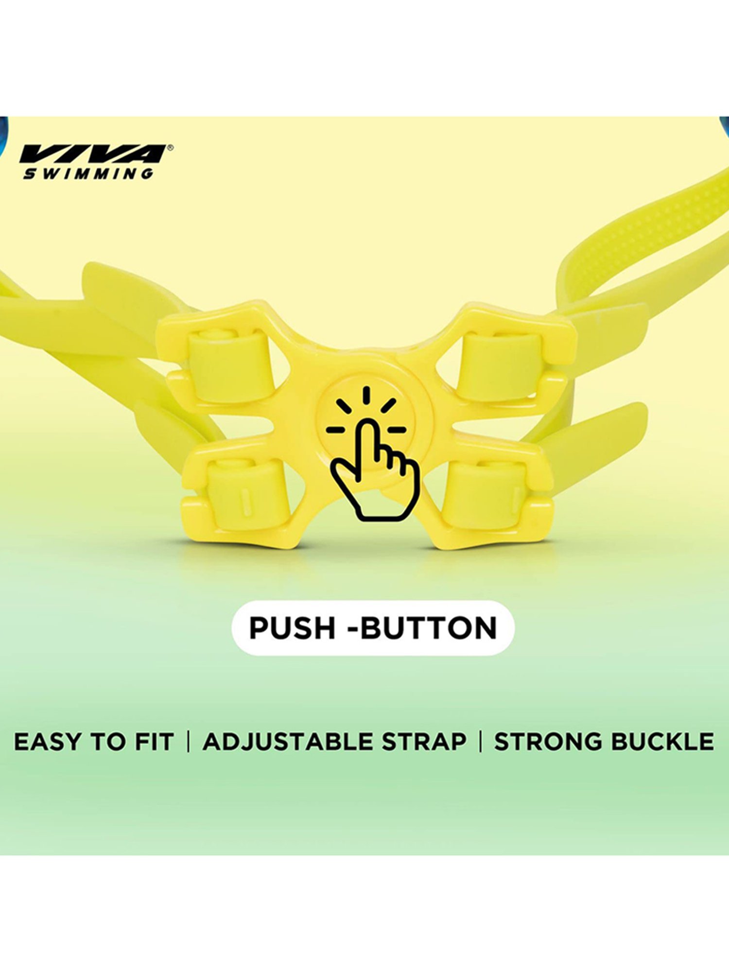 Viva Swimming Anti-Fog UV Protection Vision Swimming Goggles with Mirrored Nose Bridge (Multicolor)