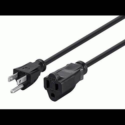 1M 16AWG Heavy Duty Power Extension Cord Power Extension Cable 3 Feet 1 Meters 3 Conductor NEMA 515P to NEMA 515R 13 Amp Power Cable ED70906