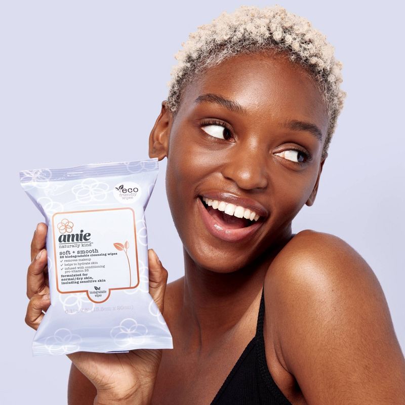 Amie Soft & Smooth Cleansing Wipes - Blue - 25ct