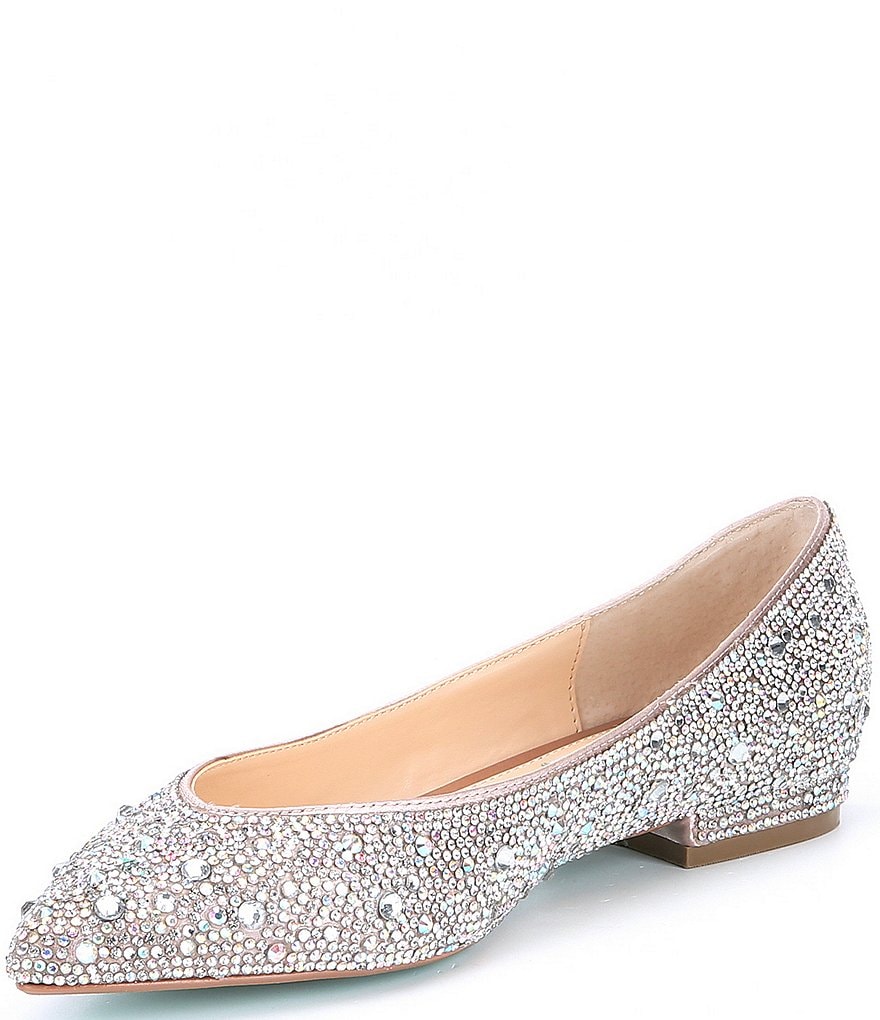 Blue by Betsey Johnson Jude Rhinestone Jeweled Dress Flats