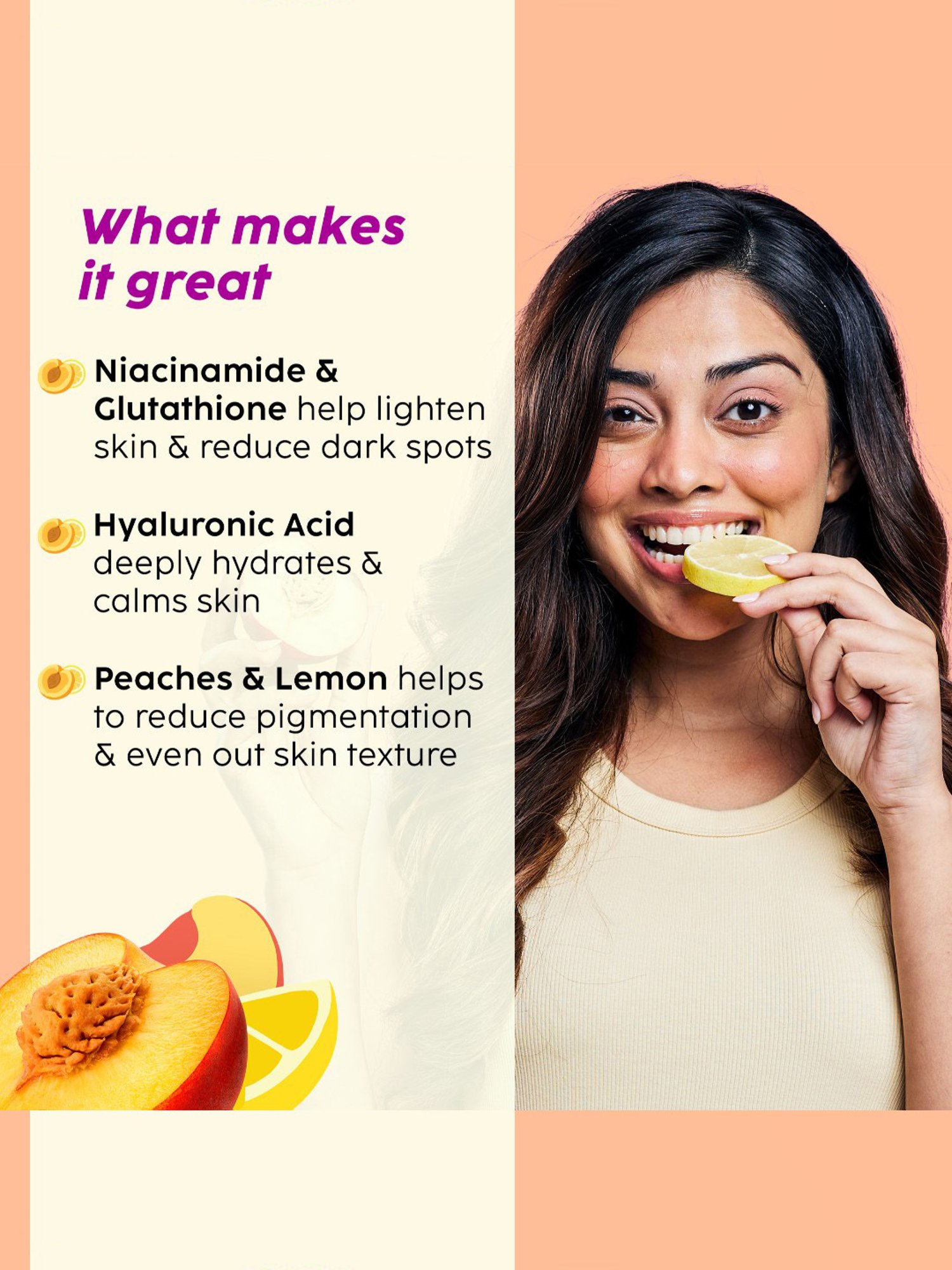 PLIX THE PLANT FIX Peaches & Lemon Detan Body Lotion - 200 ml