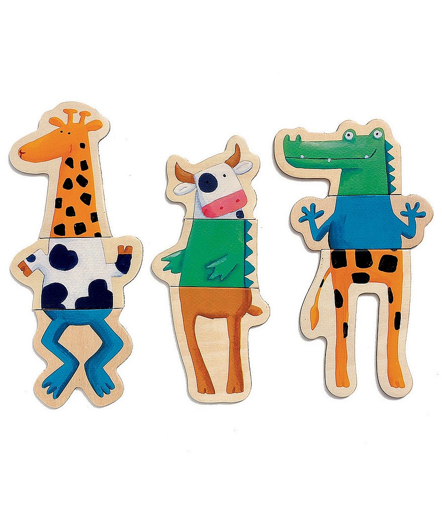 Djeco Crazy Animals Magnetic Puzzle