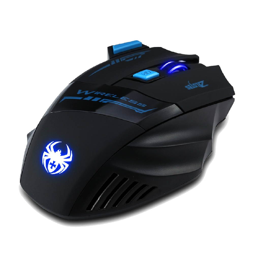 Zelotes 2400 DPI LED Optical Wireless Gaming Mouse Mice 7 Buttons For Pro Gamer