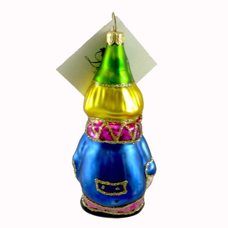 Laved Italian Ornaments Clown Green Hat Circus Christmas  -  Tree Ornaments