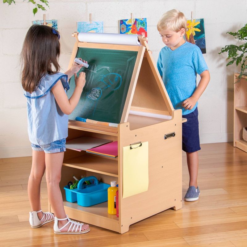 Kids' Desk to Easel Art Cart - Guidecraft