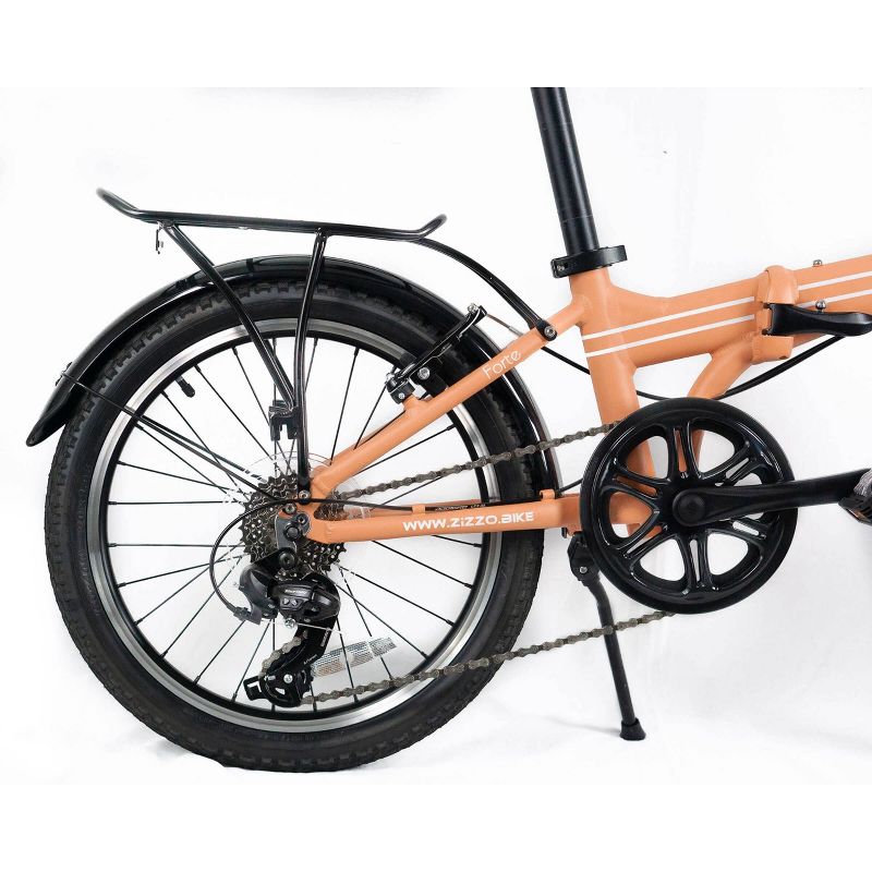 ZiZZO Forte Duty 7-Speed 20" Folding Bike - Coral
