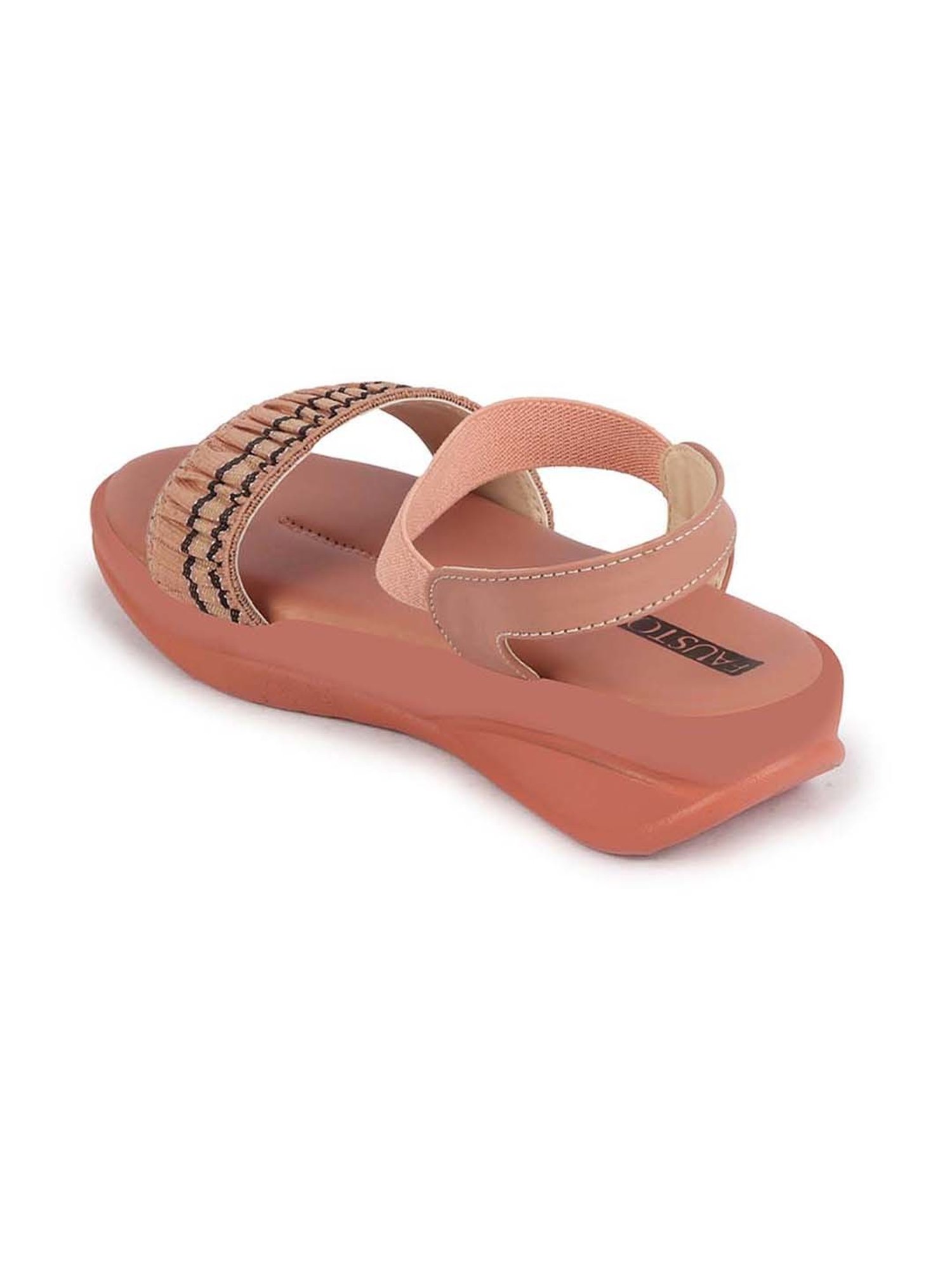 Fausto Women's Pink Ankle Strap Wedges