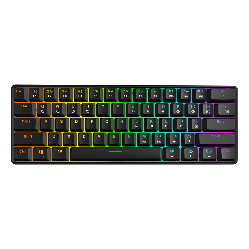 Geek GK61 60% 61Keys Gateron Optical Axis RGB Mechanical Keyboard Type-c Programmable Gaming
