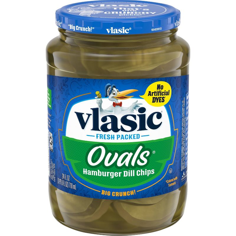Vlasic Ovals Hamburger Dill Pickle Chips - 24oz