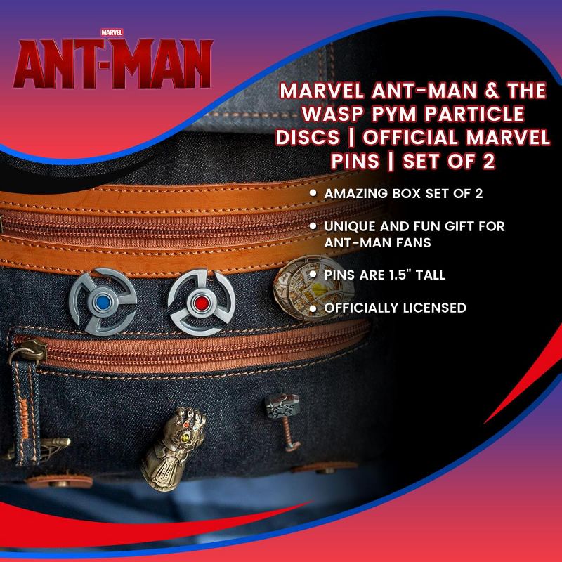 SalesOne LLC Marvel Ant-Man & The Wasp Pym Particle Discs | Official Marvel Pins | Set of 2