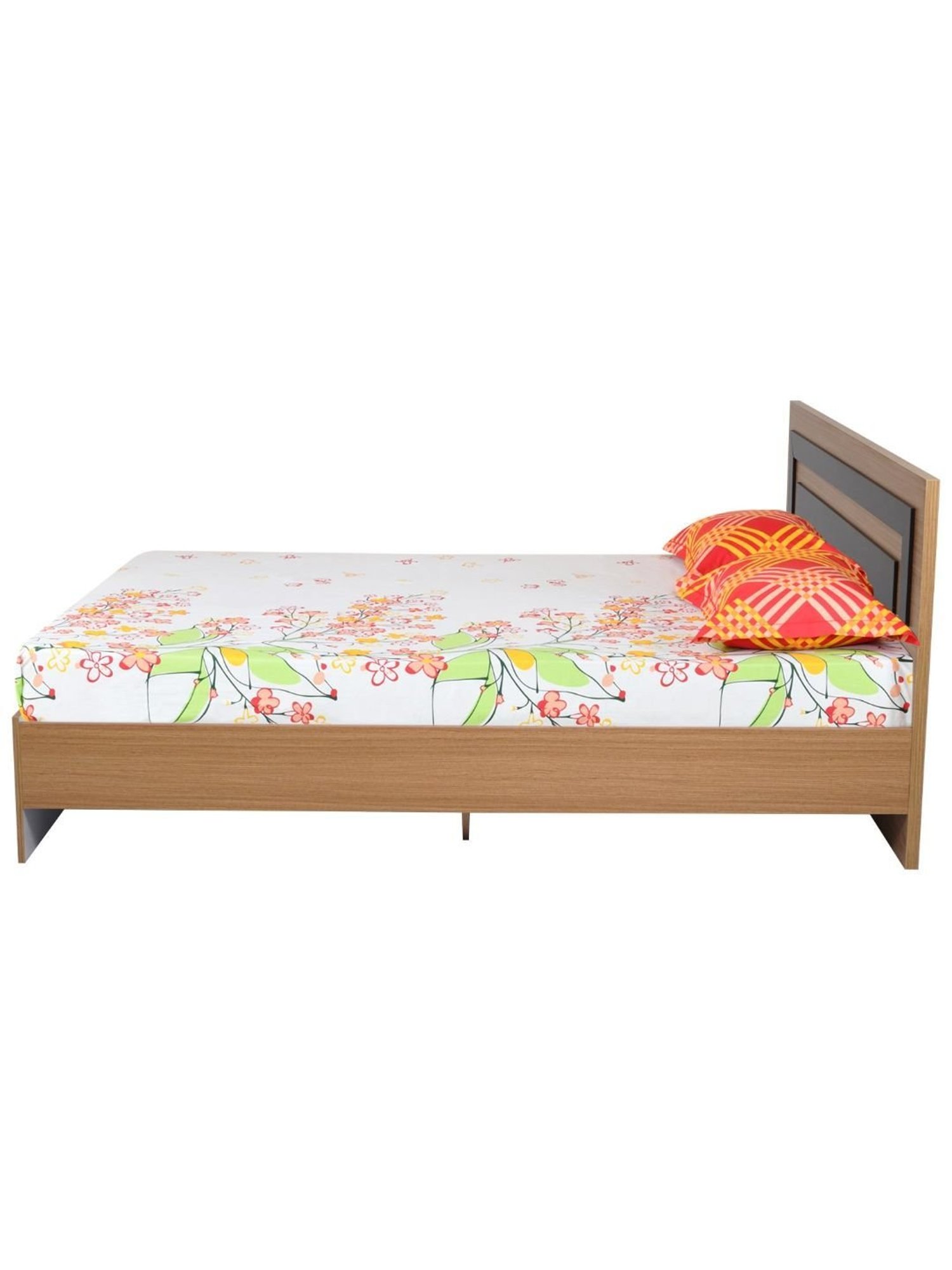 Nilkamal Riva Black Engineered Wood King Size Bed with Storage