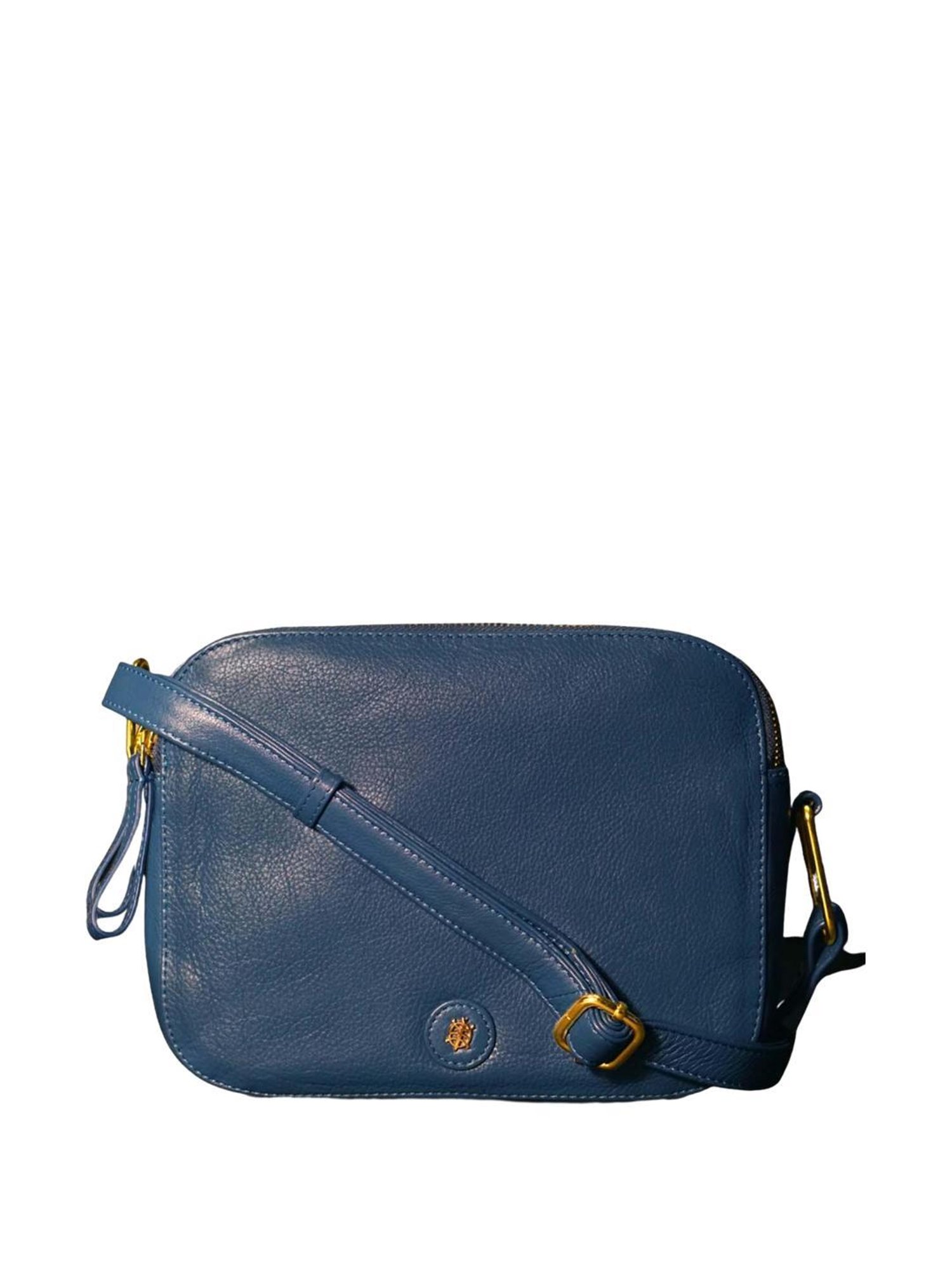 Tortoise Go Everywhere Ellena Sea Blue Solid Medium Cross Body Bag