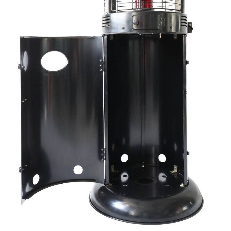 Commercial Infrared Flame Glass Tube Outdoor Patio Heater Black - AZ Patio Heaters