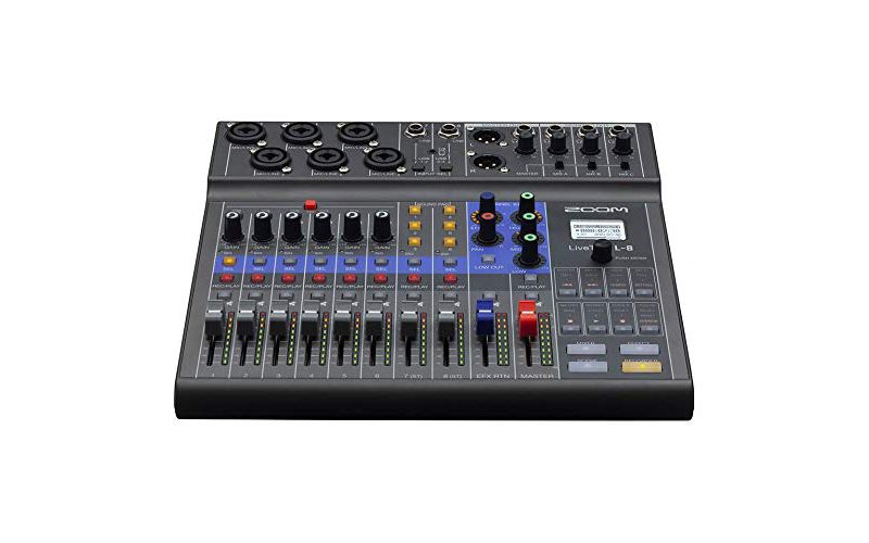 Zoom Live Trak L-8 Podcast Recorder, Digital Mixer and Recorder (Black)