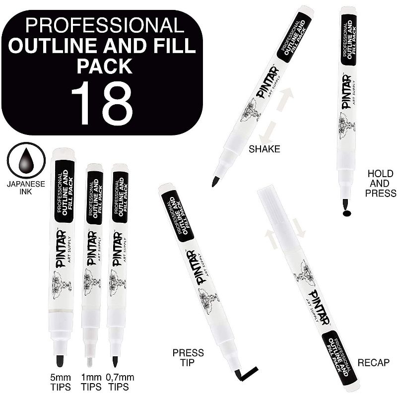 Universal Pen Style Dry Erase Marker, Fine/Bullet Tip, 12ct - Black