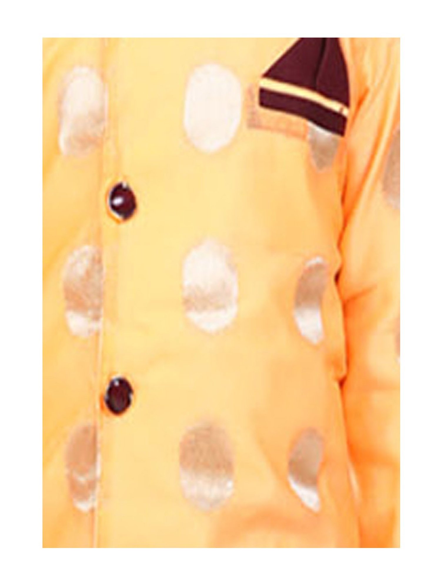 BownBee Kids Orange & Brown Printed  Kurta with Dhoti