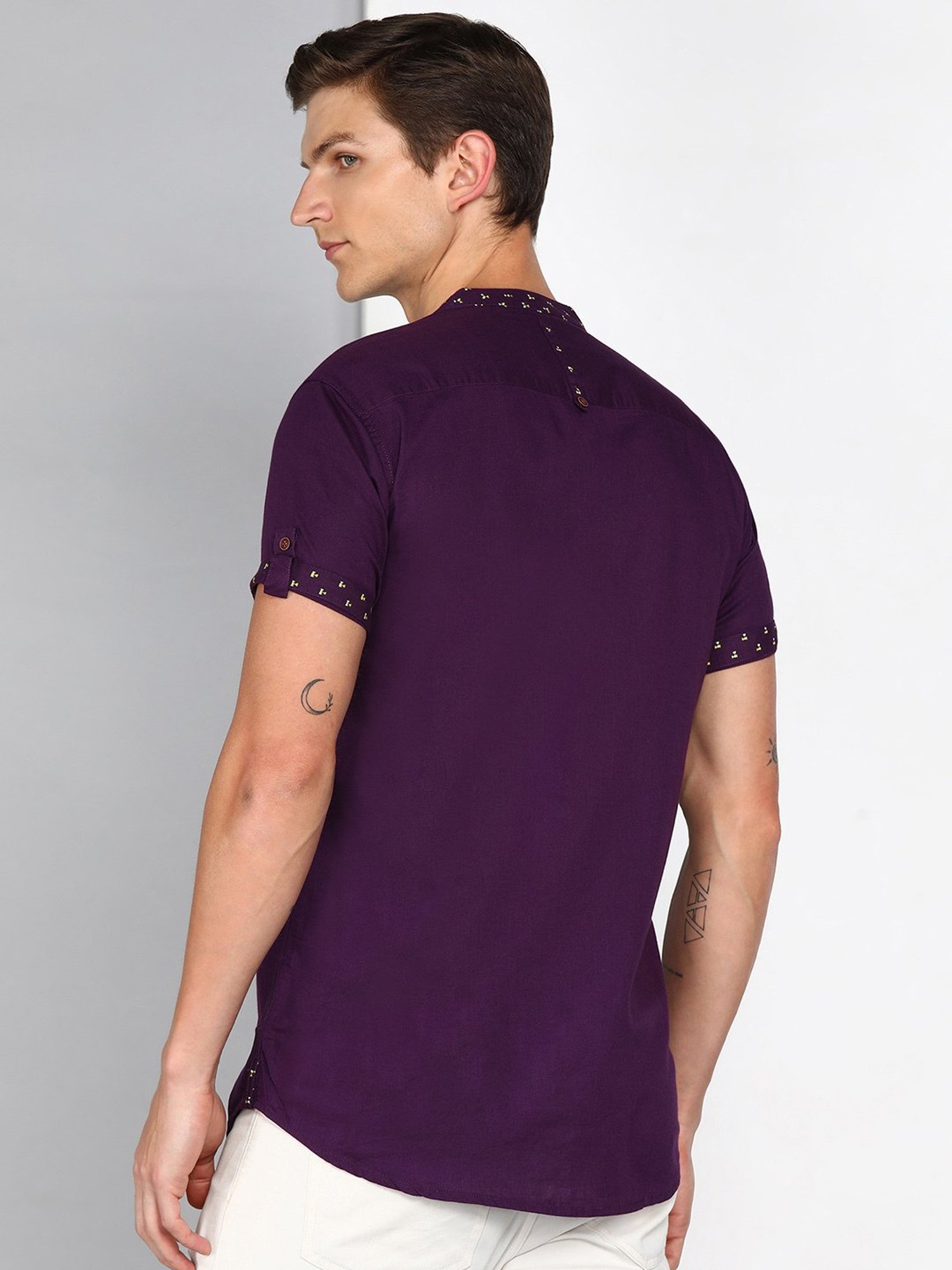 Kuons Avenue Purple Slim Fit Shirt
