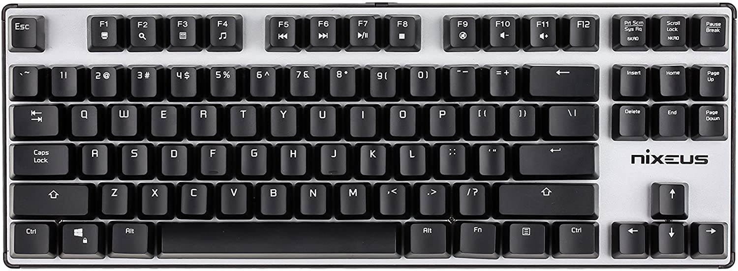 Nixeus Moda v2 Compact Mechanical Switch, Clicky Tactile Bump Feedback Keyboard for Windows & Mac (MK-BL15)