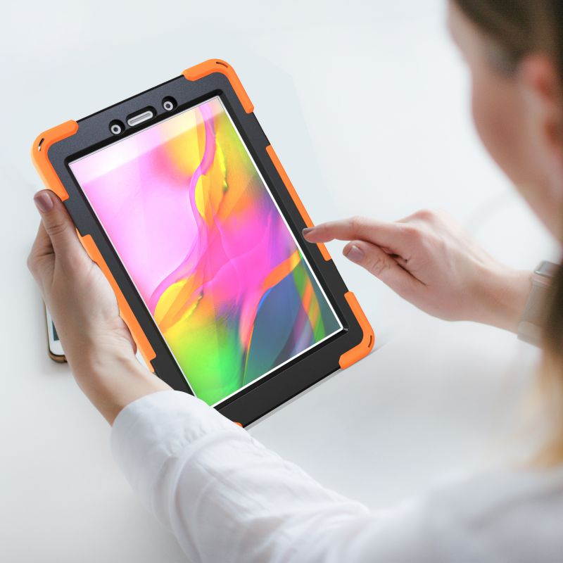 Galaxy Tab A 8.0 T290 Case, Heavy Duty Rugged Shield Case, Shockproof Drop Protection Kickstand Handstrap Shoulderstrap For Samsung Galaxy Tab A 8.0 2019 SM-T290 [Black]