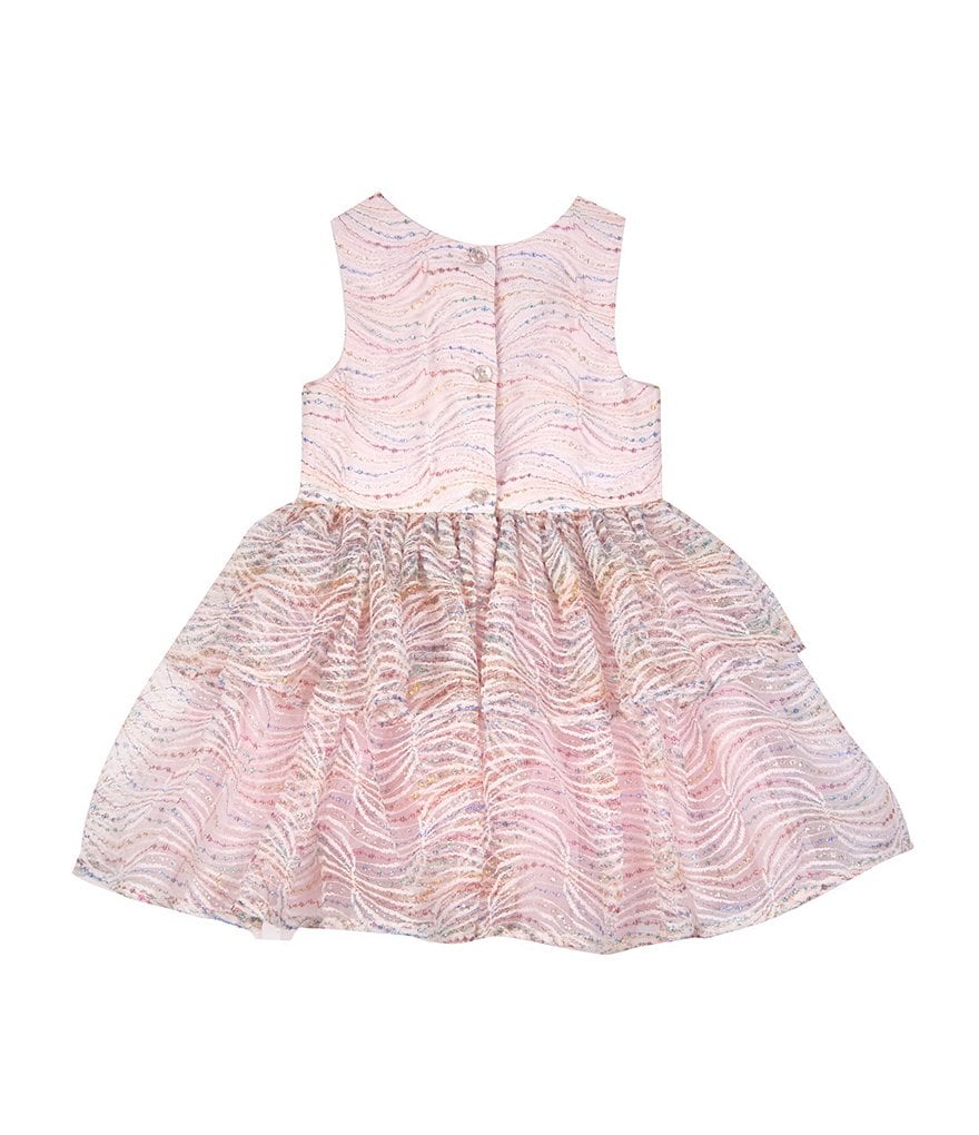 Pippa & Julie Little Girls 2T-6 Metallic-Lace Tiered Fit-And-Flare Dress