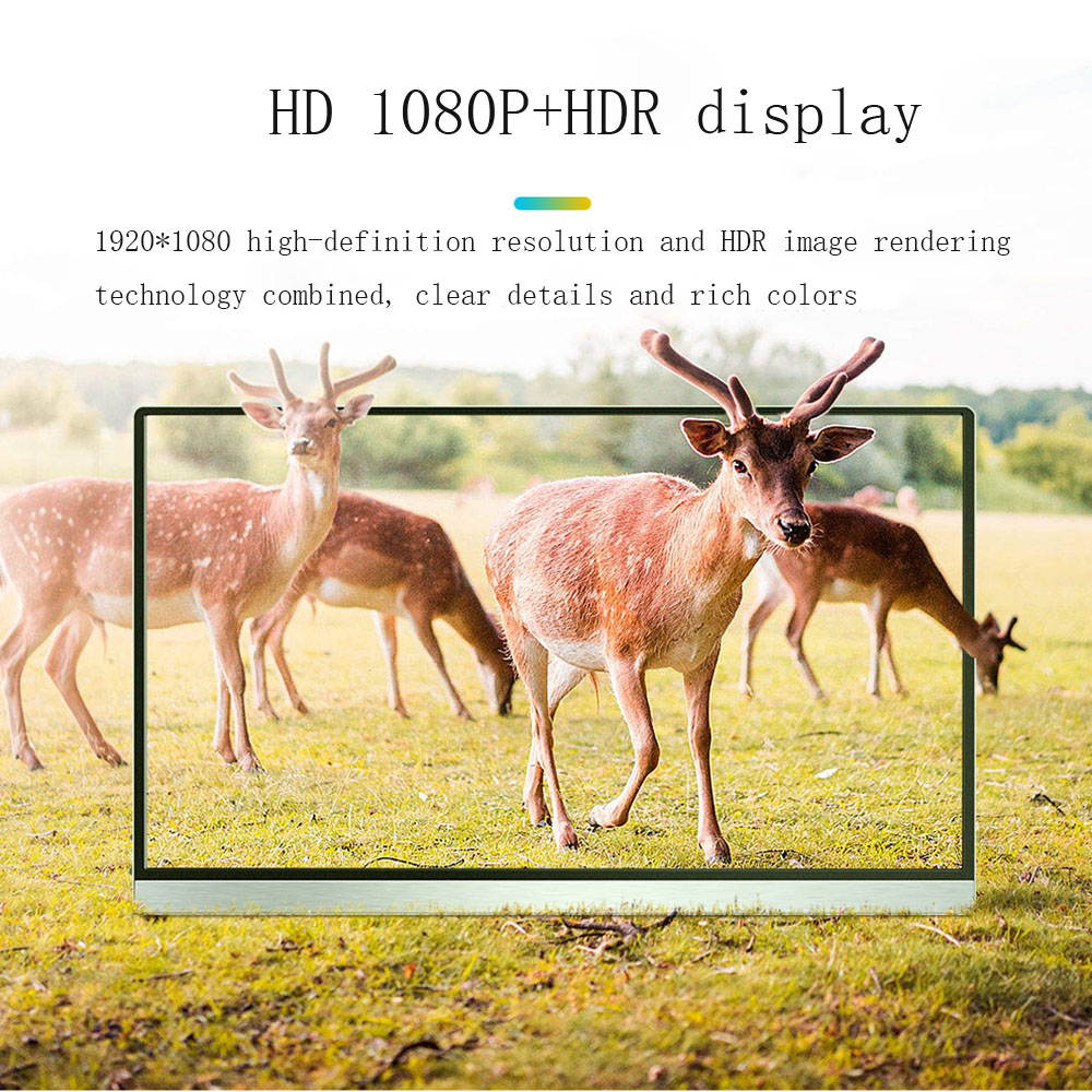 Portable monitor HD eye protection PS4 Switch xbox mobile phone computer notebook external expansion screen metal version 15.6-inch HDR+1080P non-touch+holster