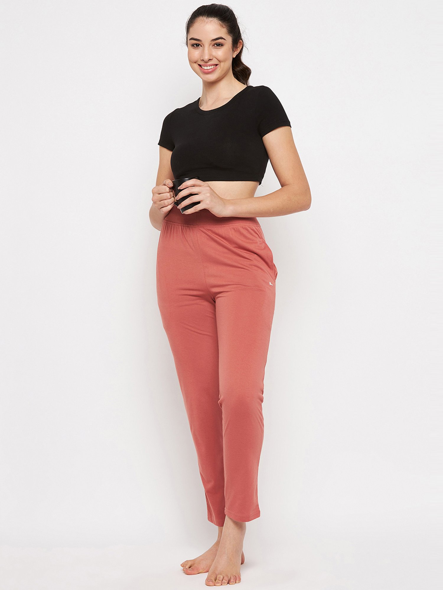 Okane Peach Mid Rise Lounge Pants