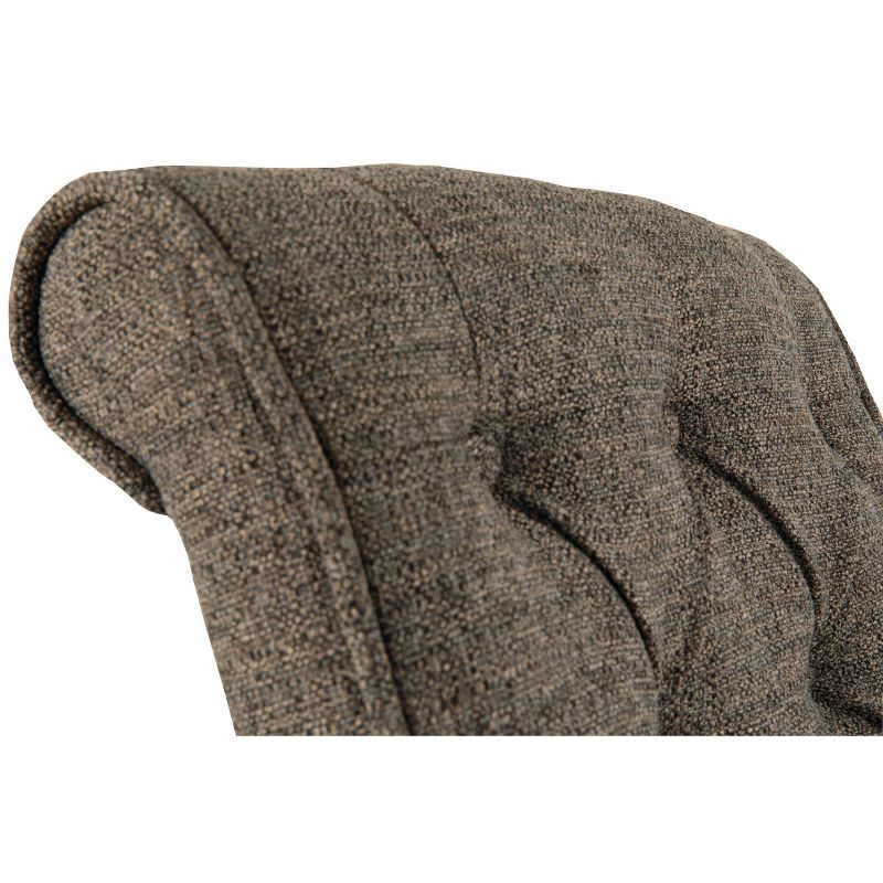 Agi Mid-Century Dining Chair in Walnut Wood and Beige Fabric - Armen Living