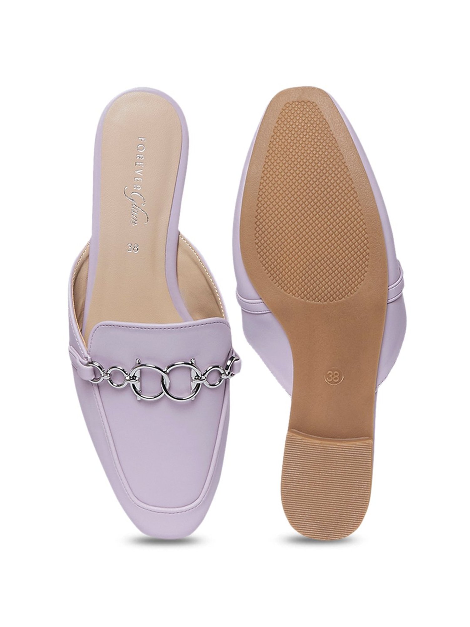 Forever Glam by Pantaloons Women's Lilac Mule Shoes