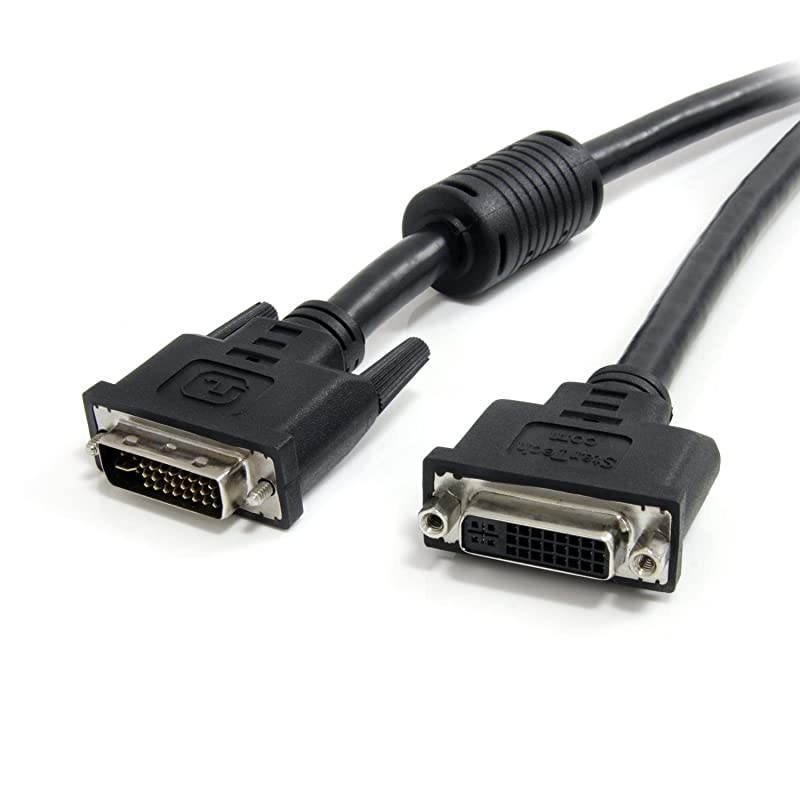 DVII Extension Cable 10 ft Dual Link Digital and Analog Male to Female Cable Computer Monitor Cable DVI Cord DVIIDMF10Black